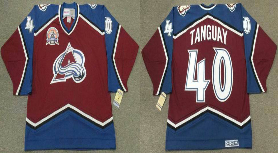 2019 Men Colorado Avalanche 40 Tanguay red CCM NHL jerseys